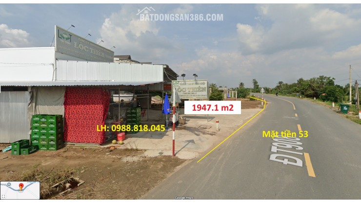 Phát mại Nhà tỉnh Lộ 908 ấp Tân Mỹ, xã Tân Thành, huyện Bình Tân, Vĩnh Long, 1947m2, Mt 53m, mTG